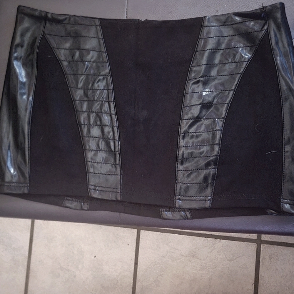 Cryoflesh Paragon mini skirt pu pvc zipper cyber goth